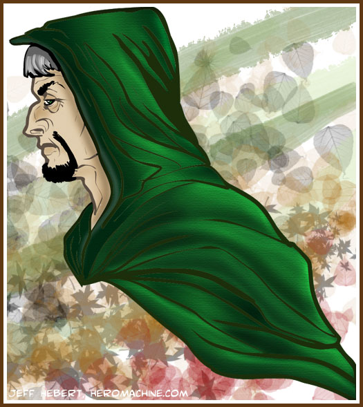 Druid in a green cloak