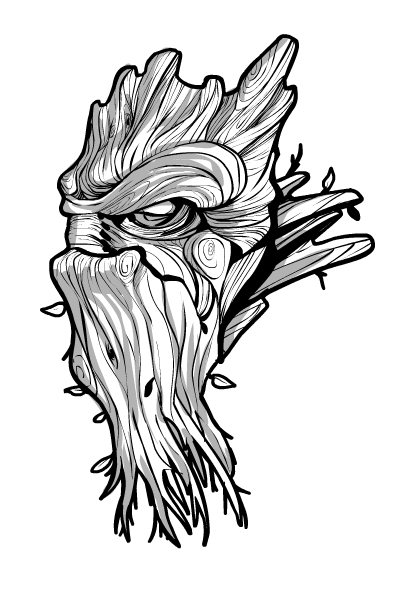Wood elemental face