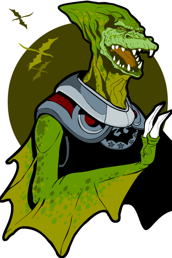 Reptilian space commander