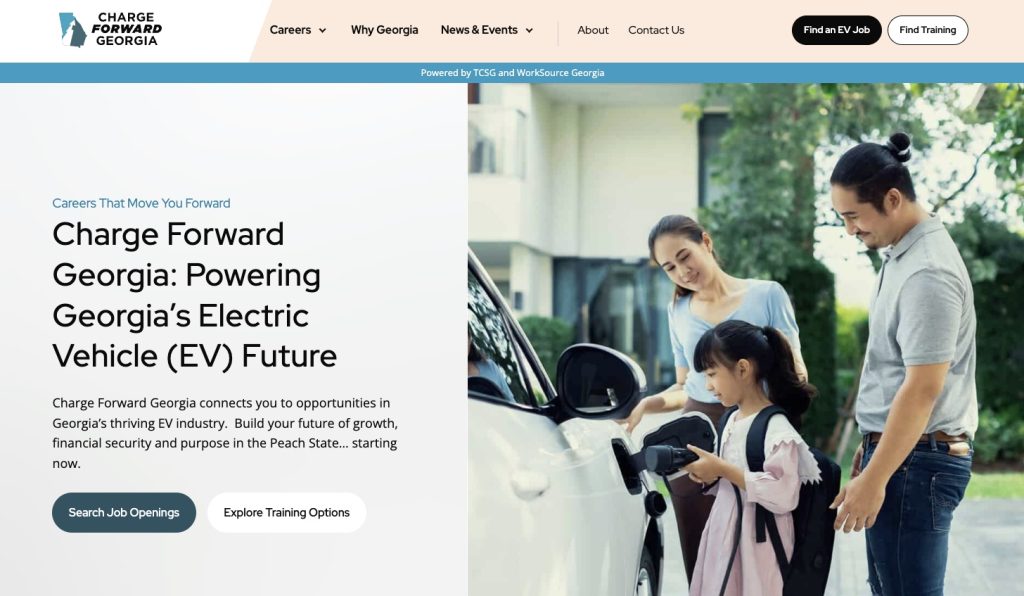 Screenshot of ChargeForwardGA.com