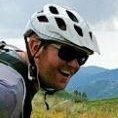 Matt Farinelli looking studly in a bike helmet